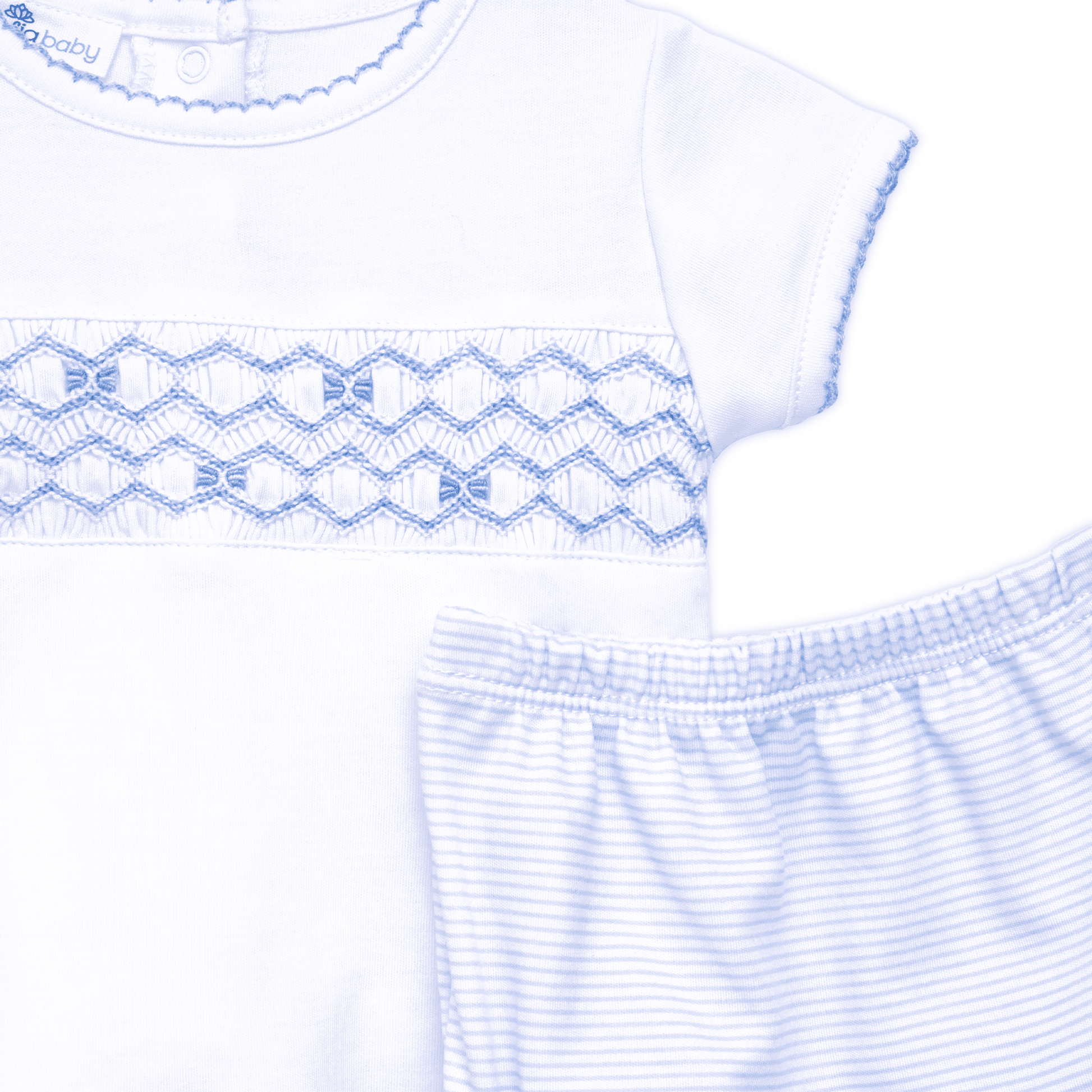 Jacob Smocked Diaper Cover Set - Light Blue - Magnolia BabyDiaper Cover