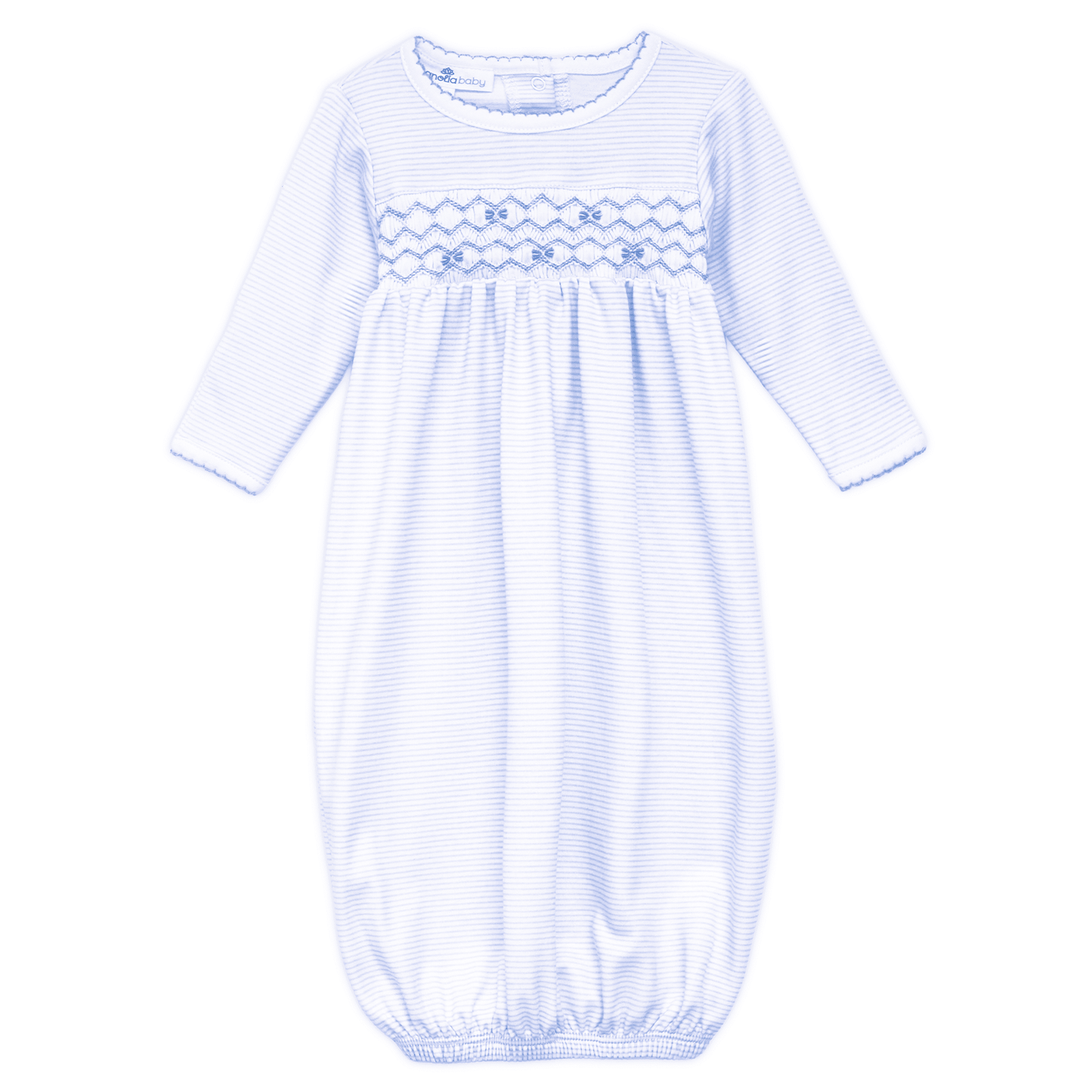Jacob Smocked Gown - Light Blue - Magnolia BabyGown