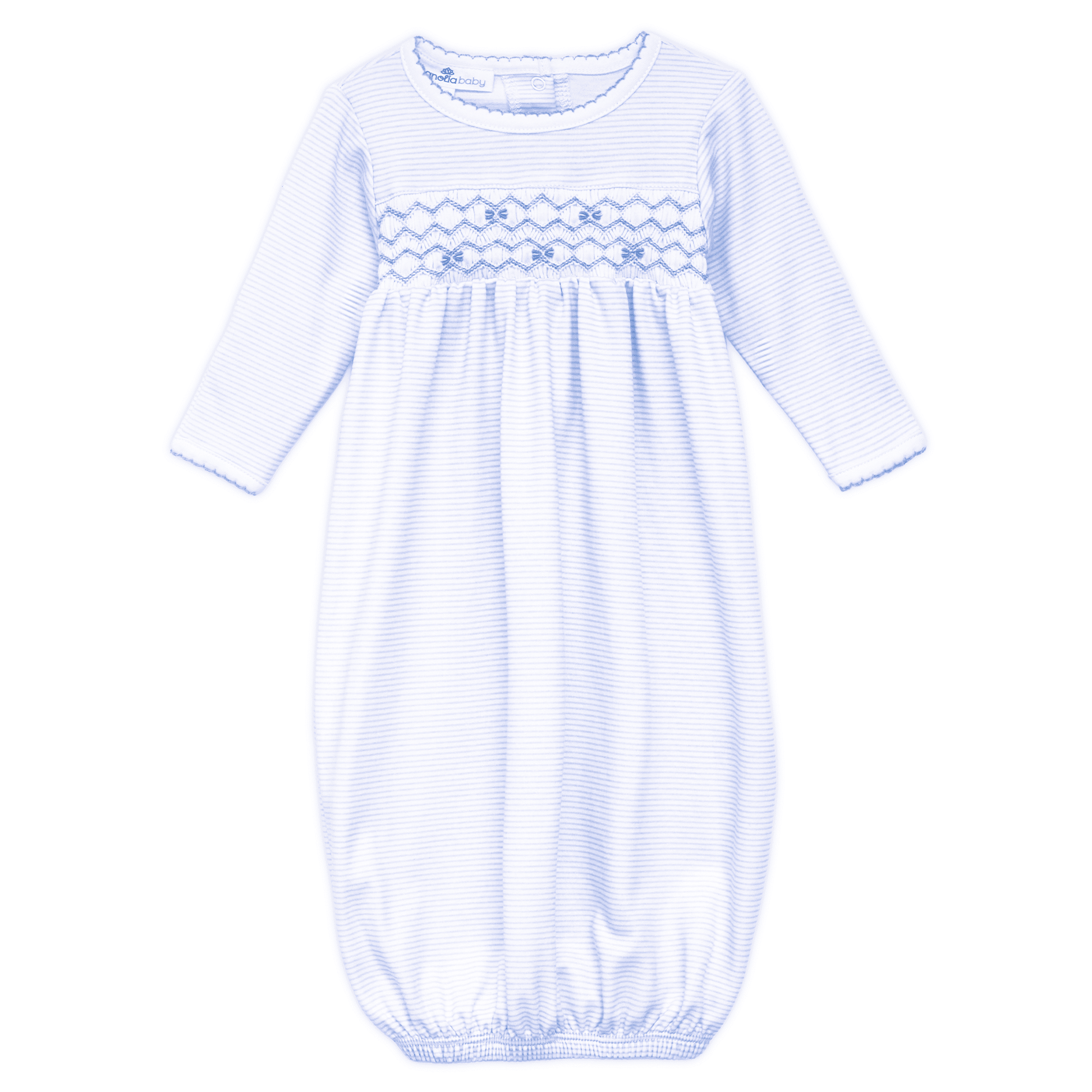 Jacob Smocked Gown - Light Blue - Magnolia BabyGown