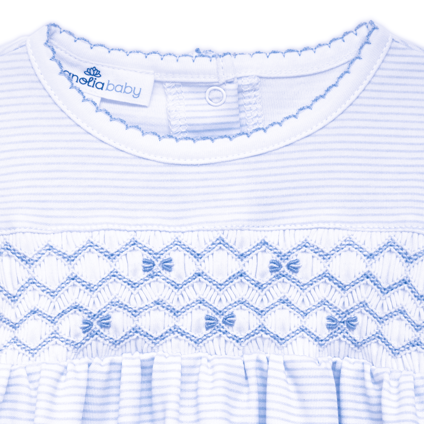 Jacob Smocked Gown - Light Blue - Magnolia BabyGown