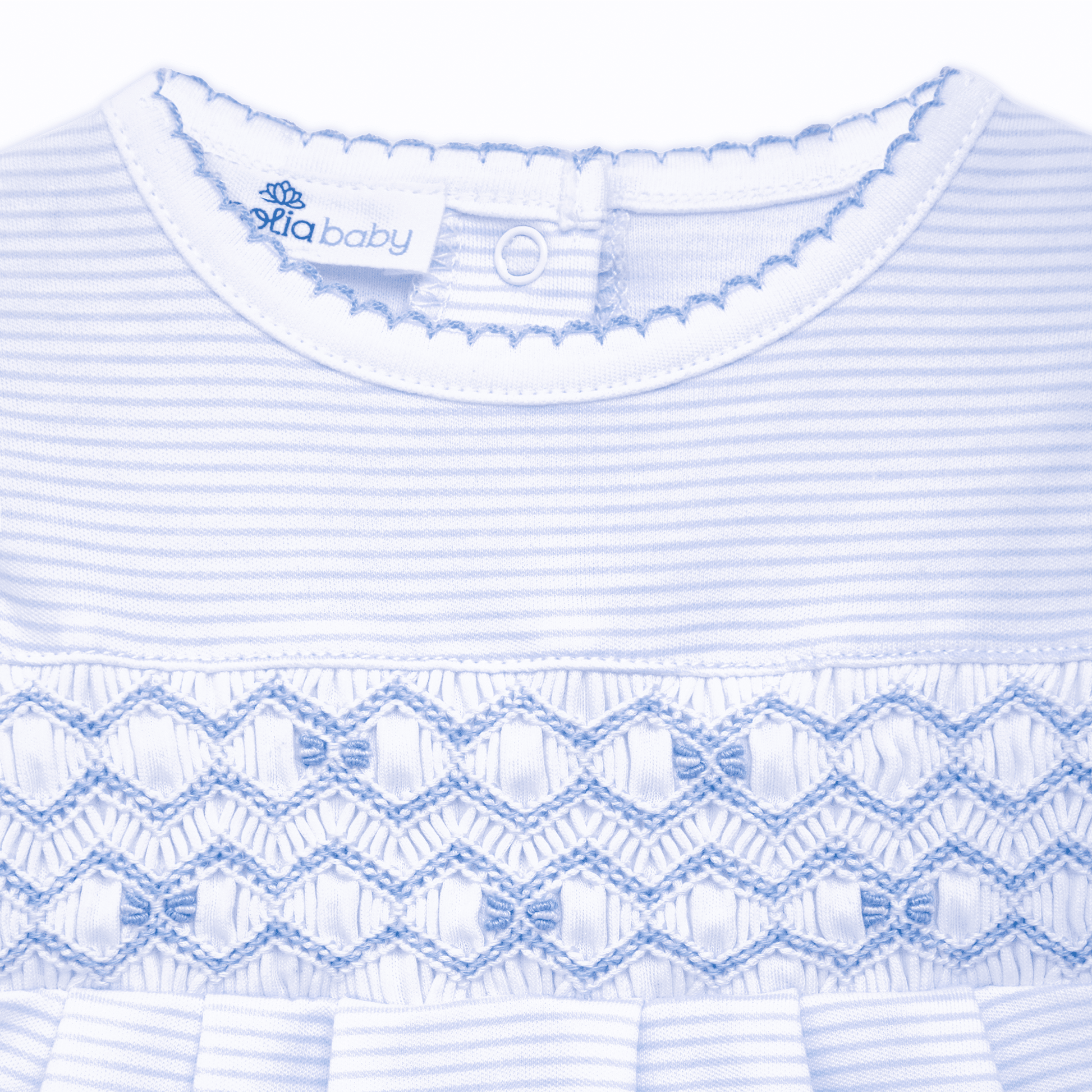 Jacob Smocked Short Playsuit - Light Blue - Magnolia BabyShort Playsuit
