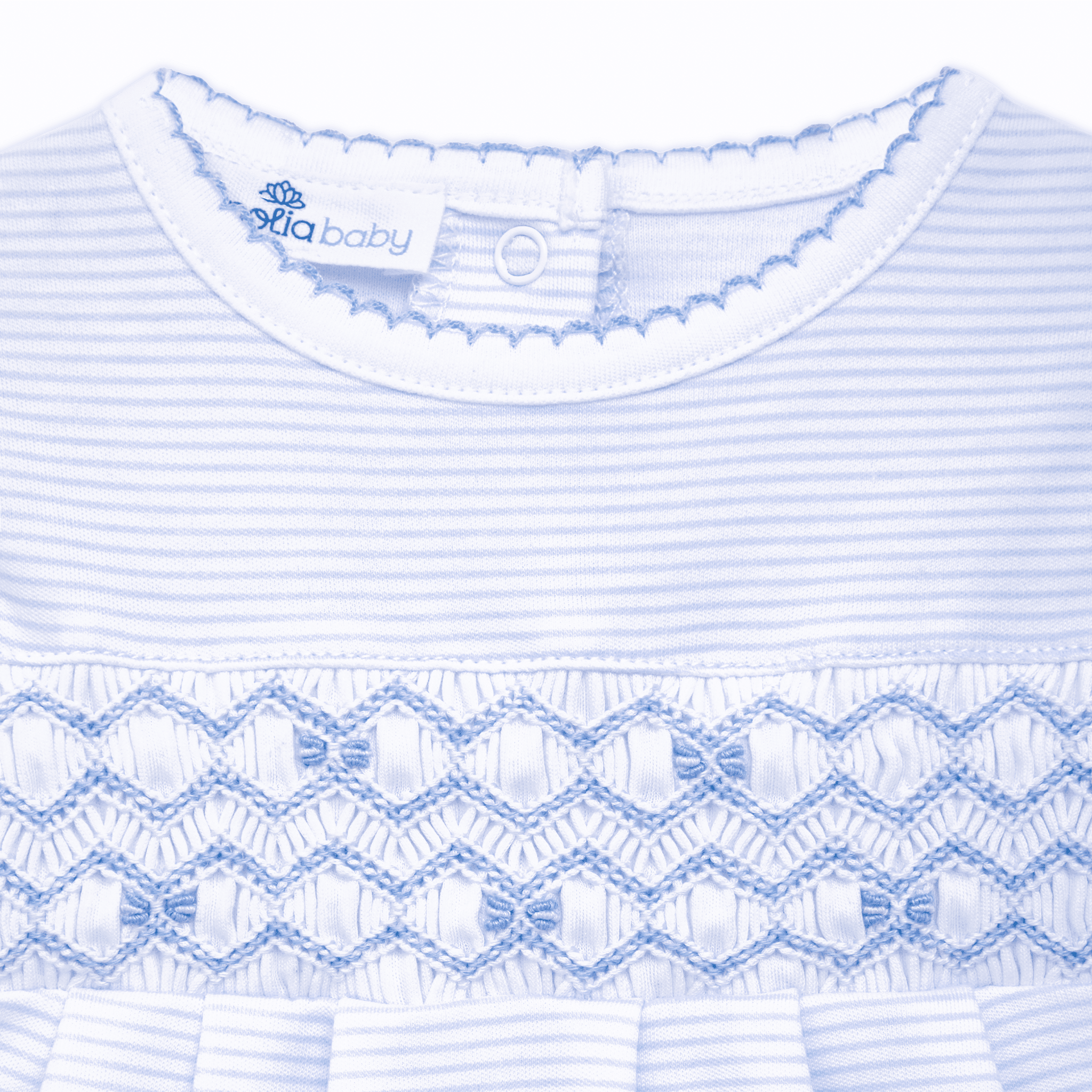 Jacob Smocked Short Playsuit - Light Blue - Magnolia BabyShort Playsuit