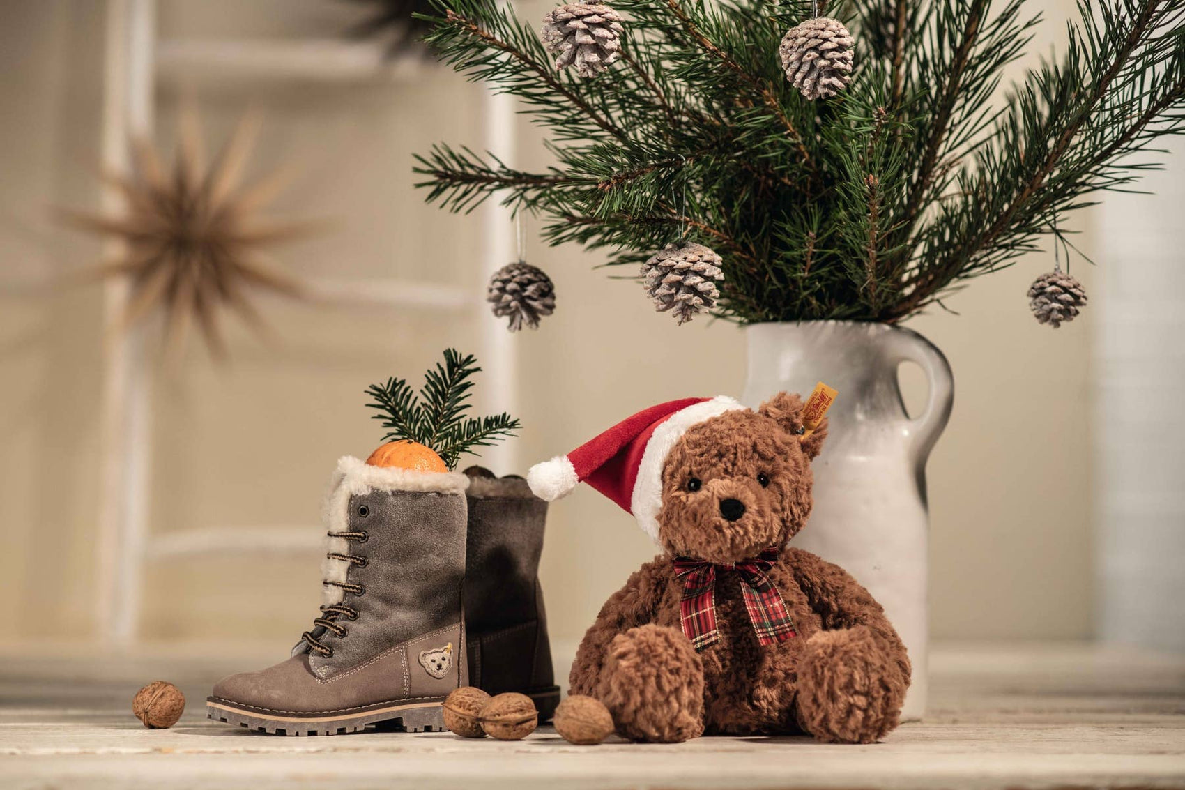 Jimmy Christmas Teddy Bear - Magnolia BabySoft Toy