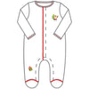 Jolly Holiday Embroidered Footie - Red - Magnolia BabyFootie