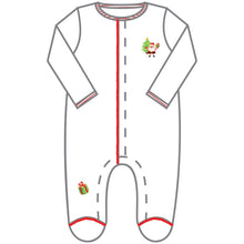  Jolly Holiday Embroidered Footie - Red - Magnolia BabyFootie