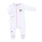 Jolly Holiday Embroidered Footie - Red - Magnolia BabyFootie