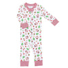 Jolly Holiday Zip Pajamas - Red - Magnolia BabyZipper Pajamas