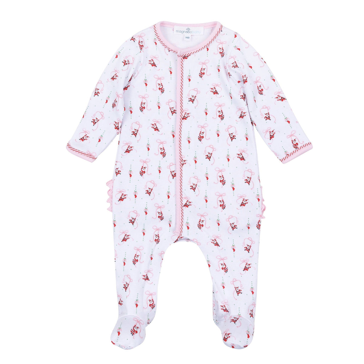 Magnolia Baby_Jolly Ribbons Print Ruffle Footie_1