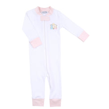  Joy to the World Pink Embroidered Zipper Pajamas - Magnolia BabyZipper Pajamas