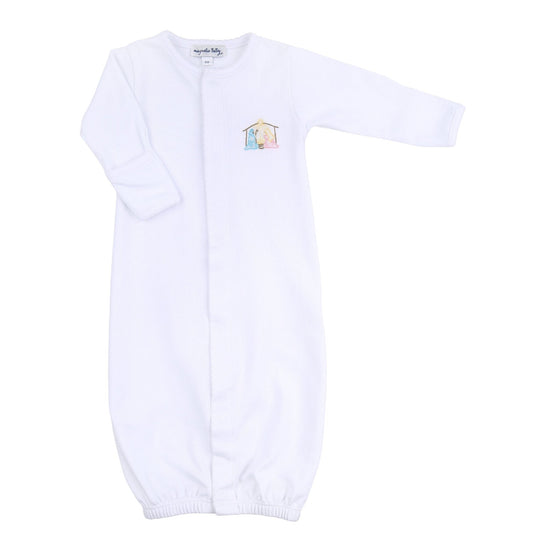 Joy to the World White Embroidered Converter - Magnolia BabyConverter Gown