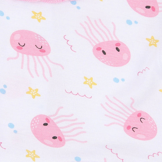 Joyful Jellyfish Infant/Toddler Pink Long Pajamas - Magnolia BabyLong Pajamas