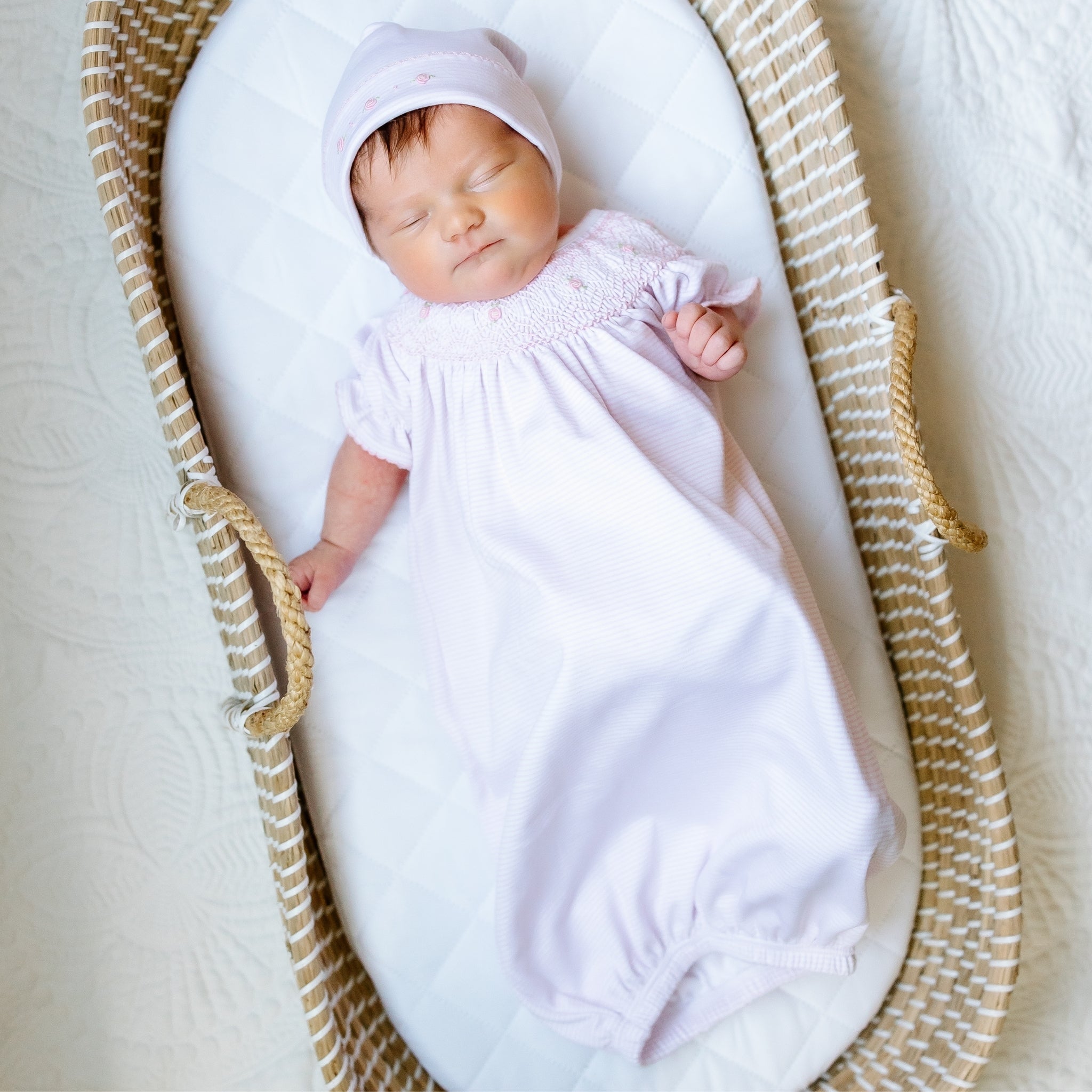 Julia Bishop Gown - Pink - Magnolia BabyGown