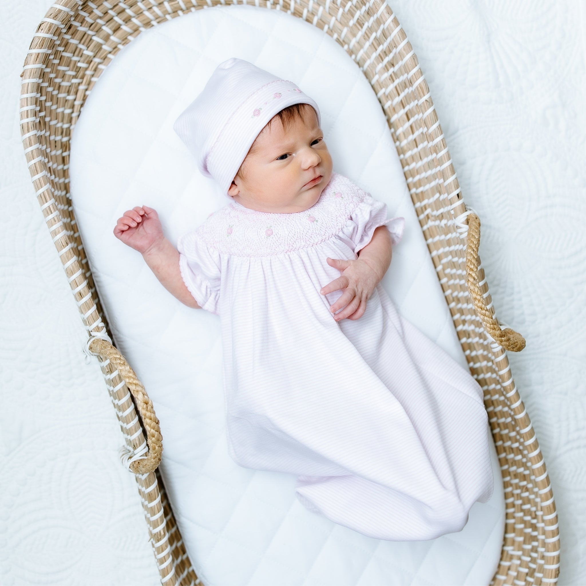 Julia Bishop Gown - Pink - Magnolia BabyGown