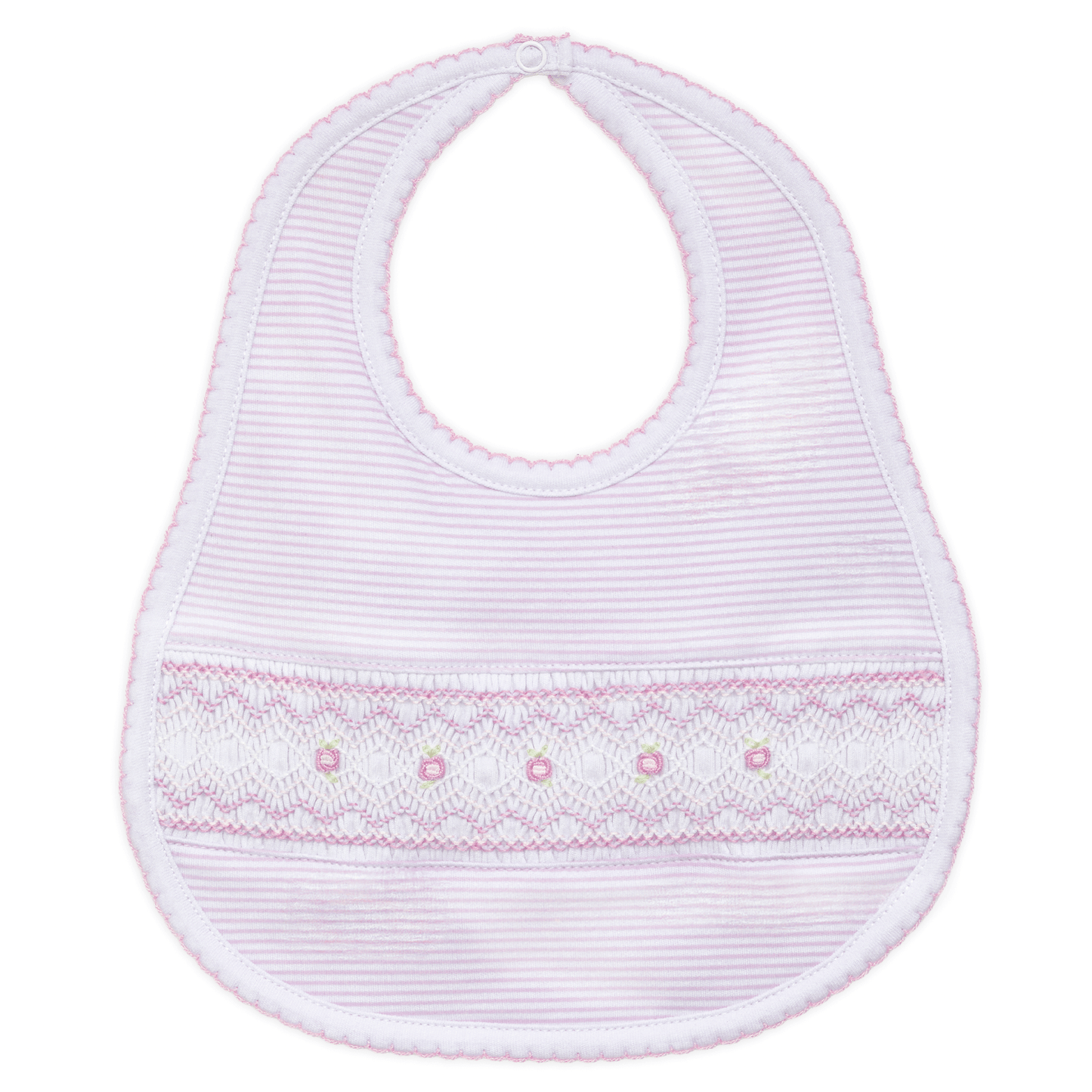 Julia Smocked Bib - Pink - Magnolia BabyBib