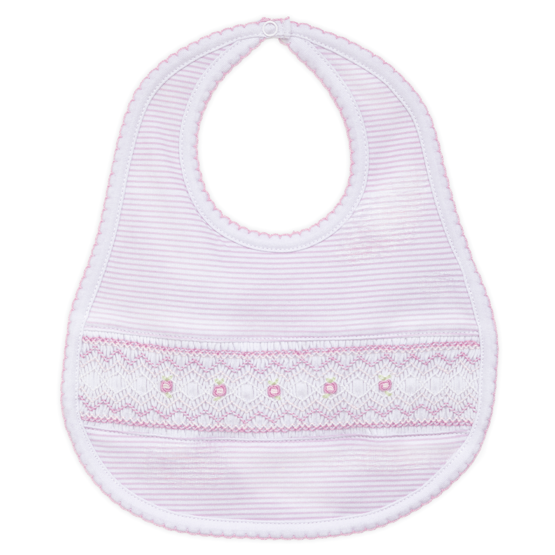 Julia Smocked Bib - Pink - Magnolia BabyBib