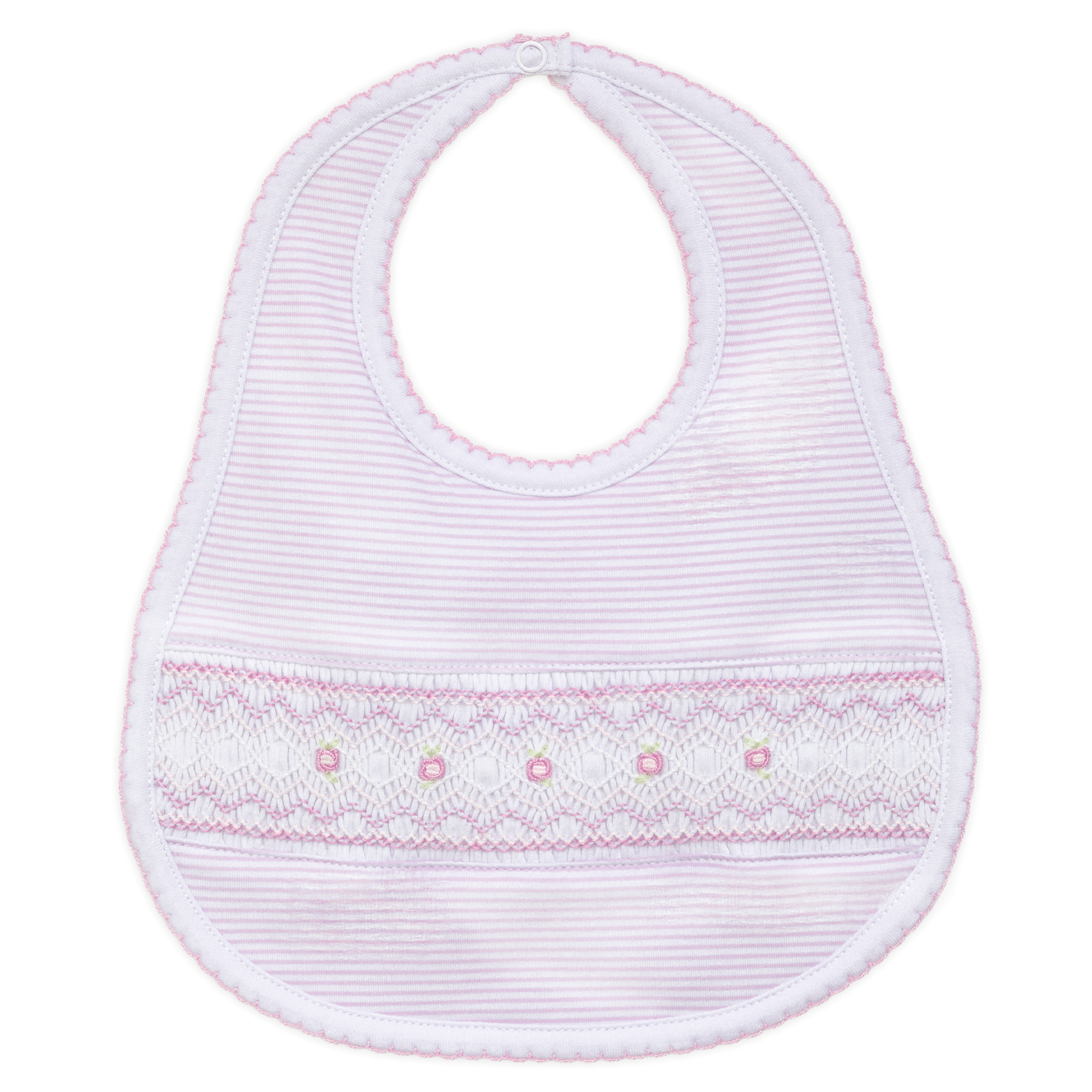 Julia Smocked Bib - Pink - Magnolia BabyBib