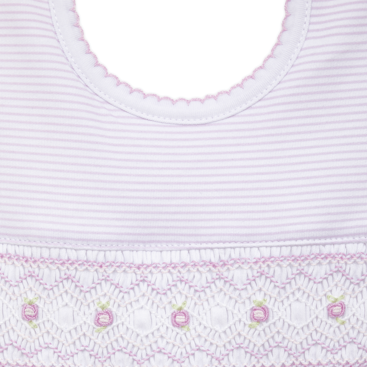 Julia Smocked Bib - Pink - Magnolia BabyBib