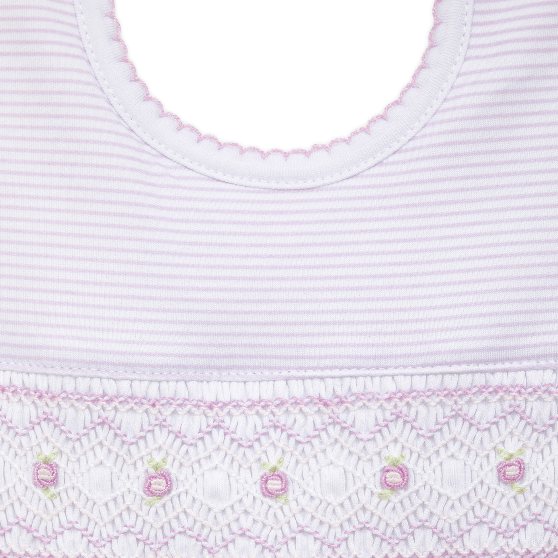 Julia Smocked Bib - Pink - Magnolia BabyBib
