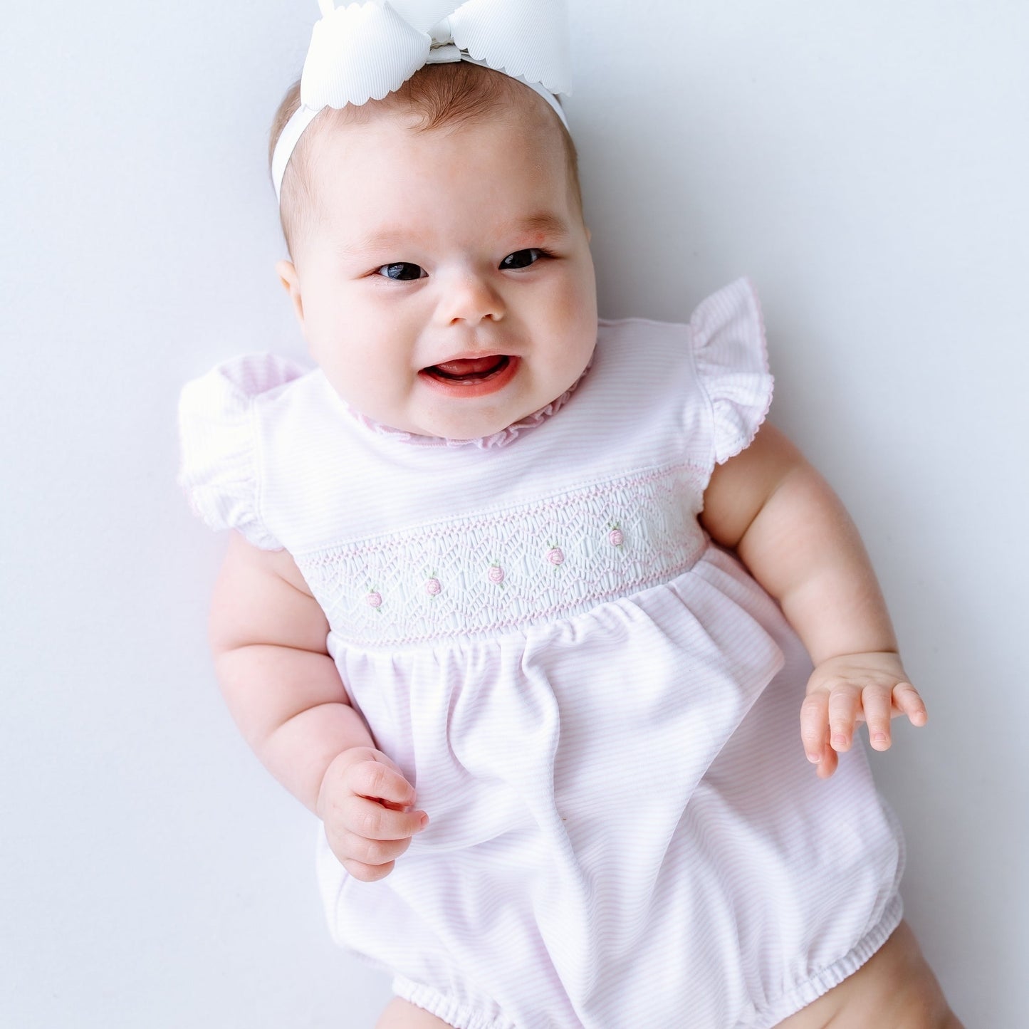 Julia Smocked Bubble - Pink - Magnolia BabyBubble