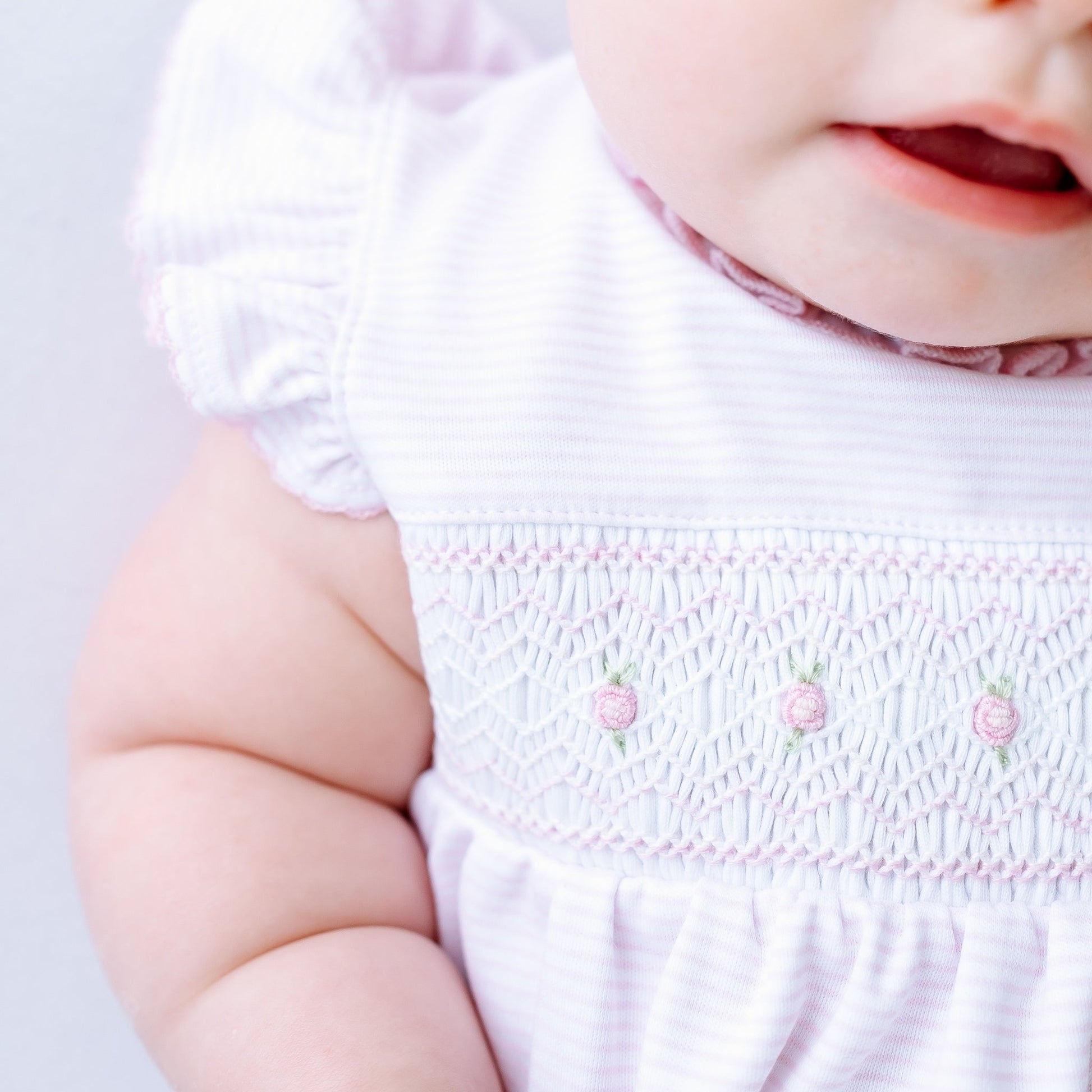 Julia Smocked Bubble - Pink - Magnolia BabyBubble