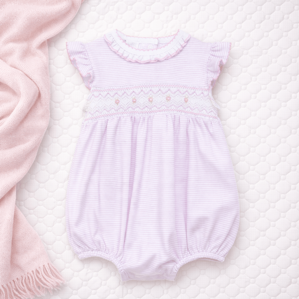 Julia Smocked Bubble - Pink - Magnolia BabyBubble