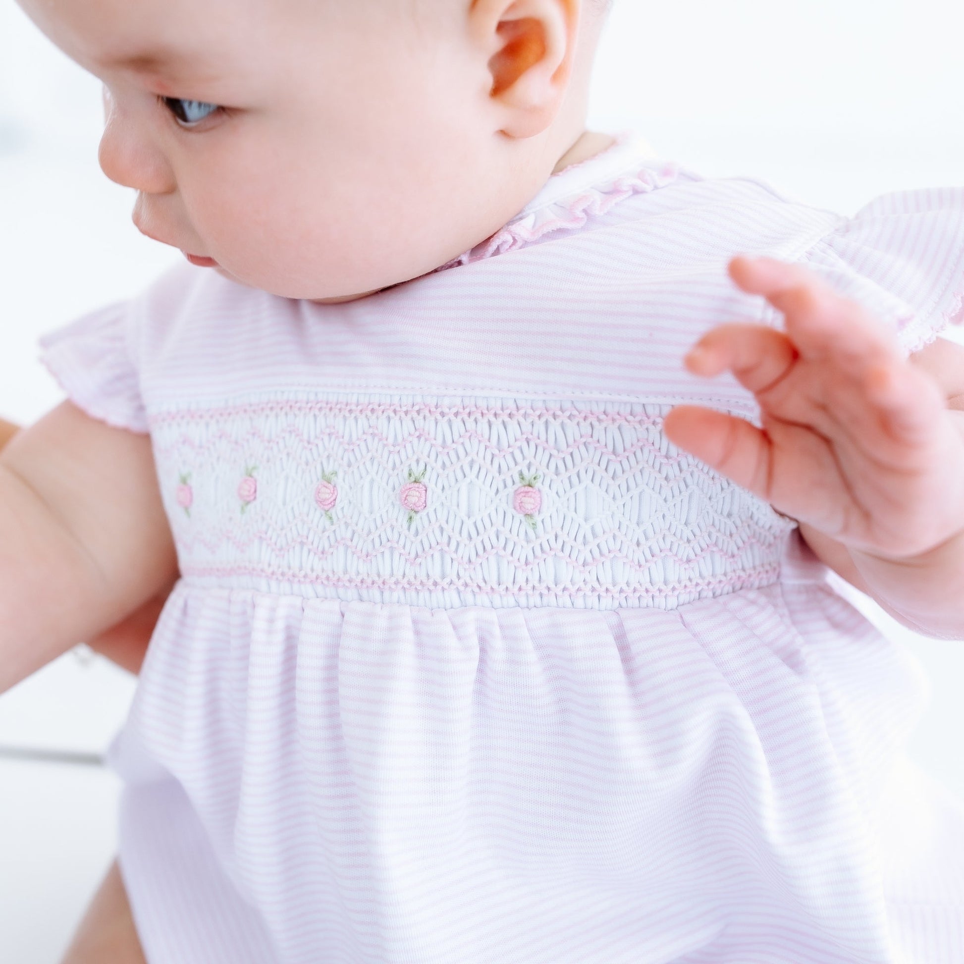 Julia Smocked Bubble - Pink - Magnolia BabyBubble