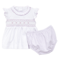 Julia Smocked Ruffle Diaper Cover Set - Pink - Magnolia BabyDiaper Cover