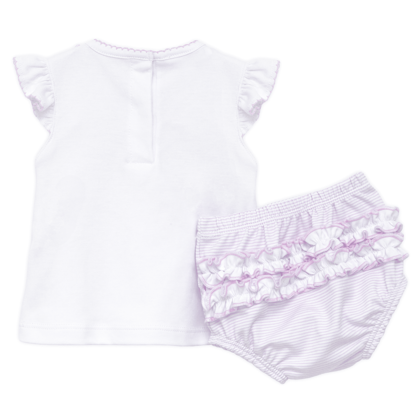 Julia Smocked Ruffle Diaper Cover Set - Pink - Magnolia BabyDiaper Cover