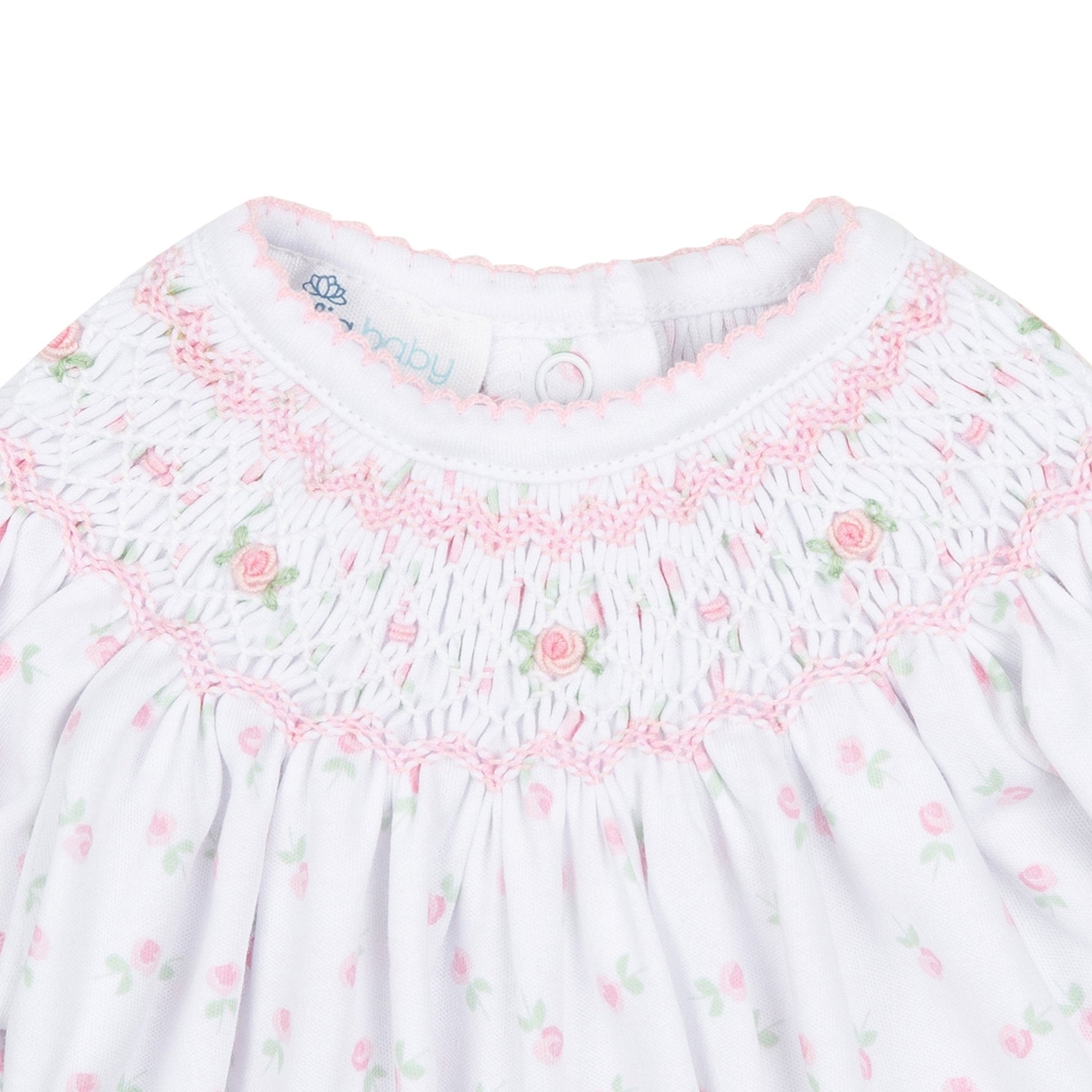 Baby Girl Bishop Smocked Bubble - Juliette's Classics - Pima