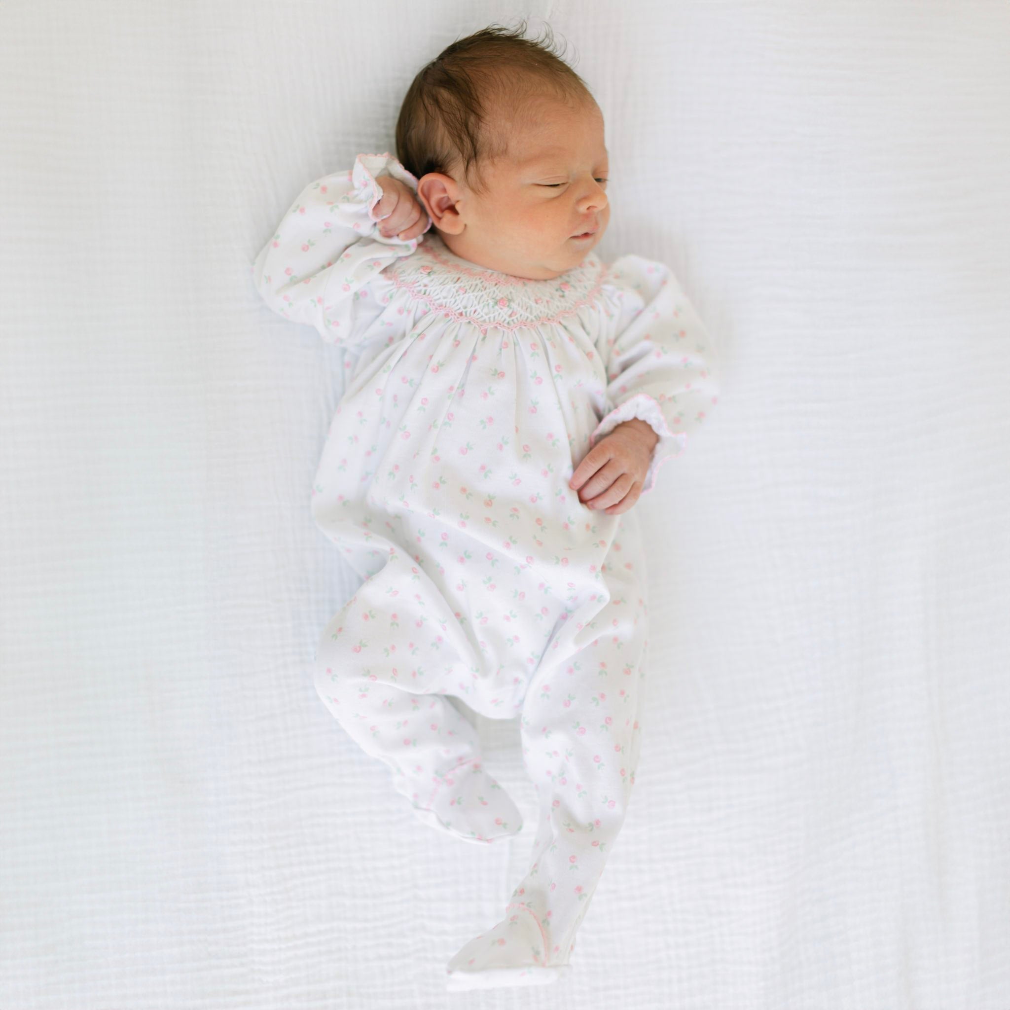 Juliette's Classics Bishop Footie - Magnolia Baby Girl