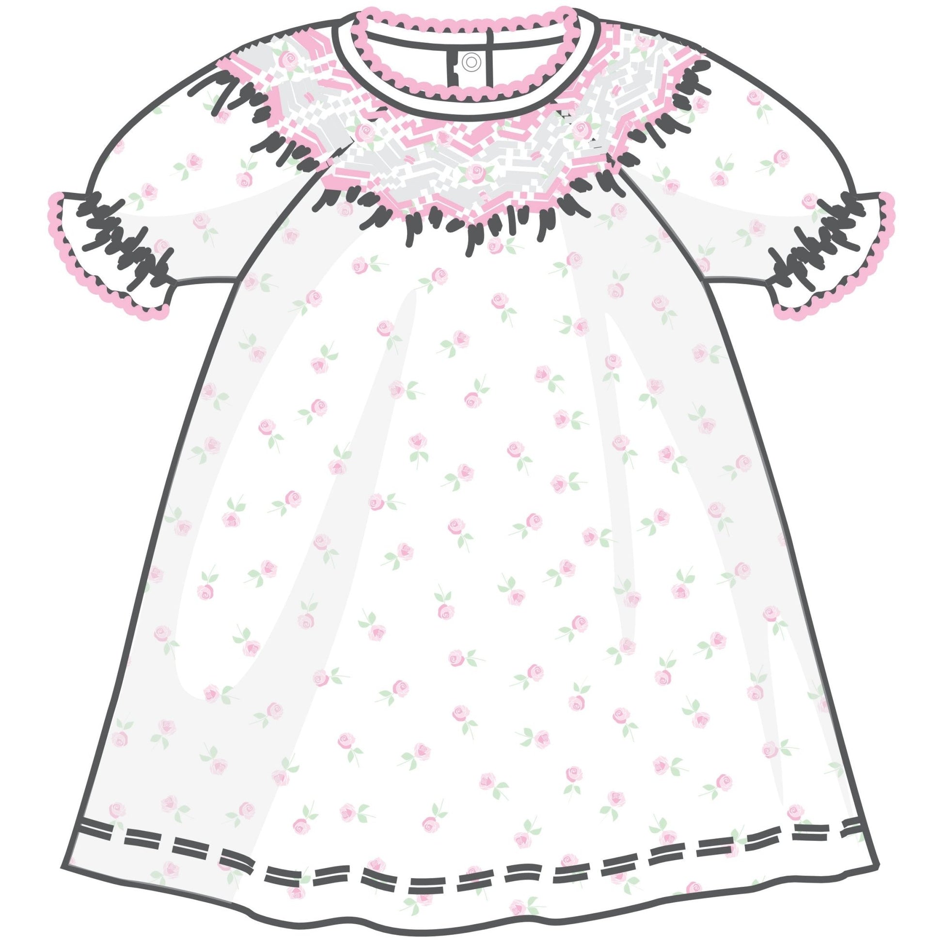 Juliette's Classics Bishop Print Short Sleeve Dress - Magnolia BabyDress