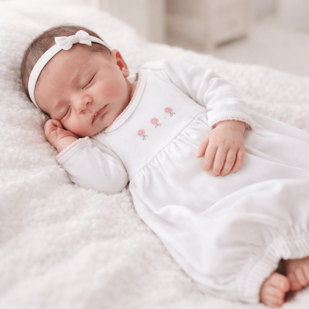 Juliette's Classics Embroidered Gathered Gown - Magnolia BabyGown