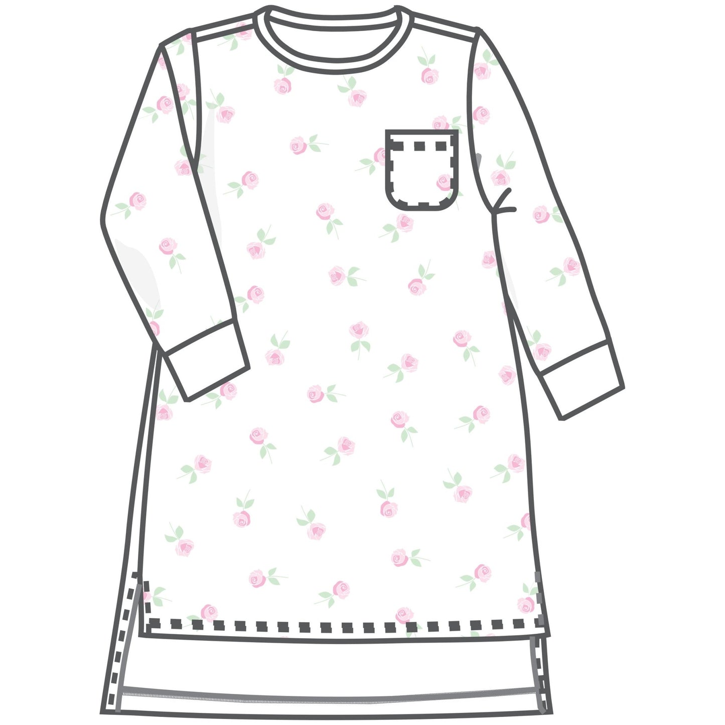 Juliette's Classics Long Sleeve Nightdress - Magnolia BabyNightdress