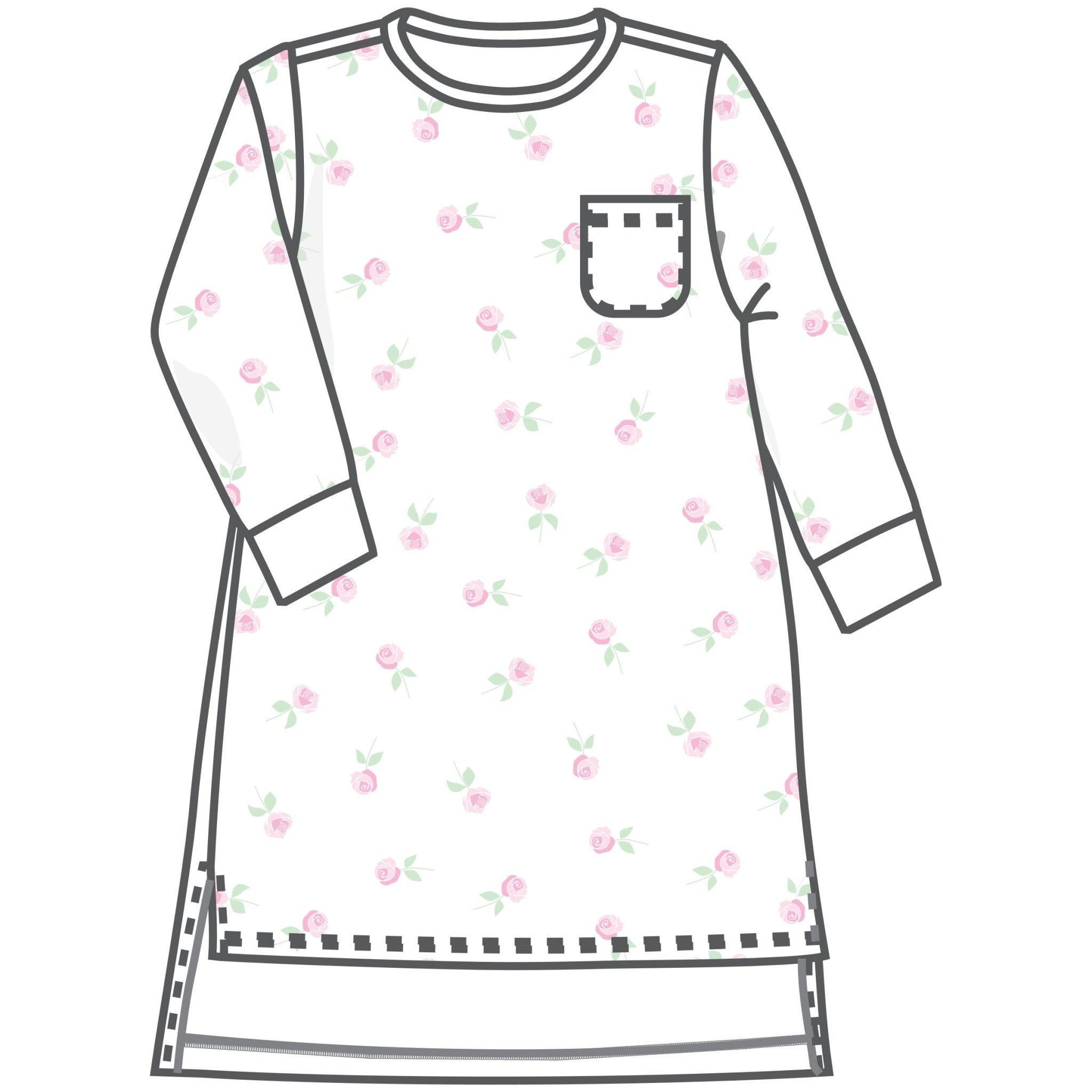Juliette's Classics Long Sleeve Nightdress - Magnolia BabyNightdress