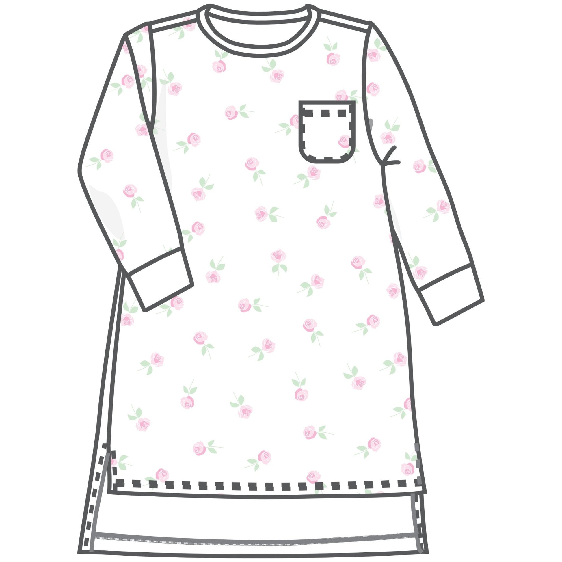 Juliette's Classics Long Sleeve Nightdress - Magnolia BabyNightdress