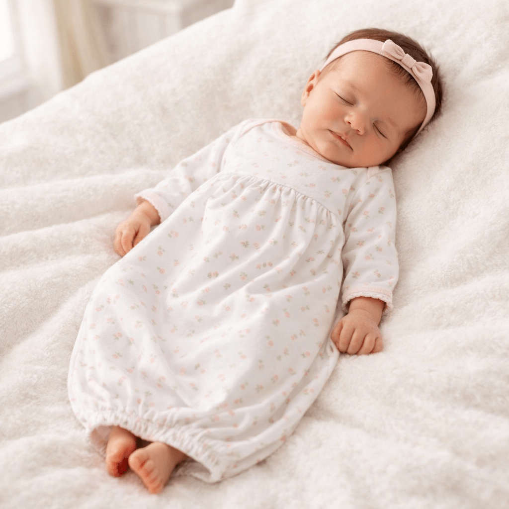 Juliette's Classics Print Gathered Gown - Magnolia BabyGown