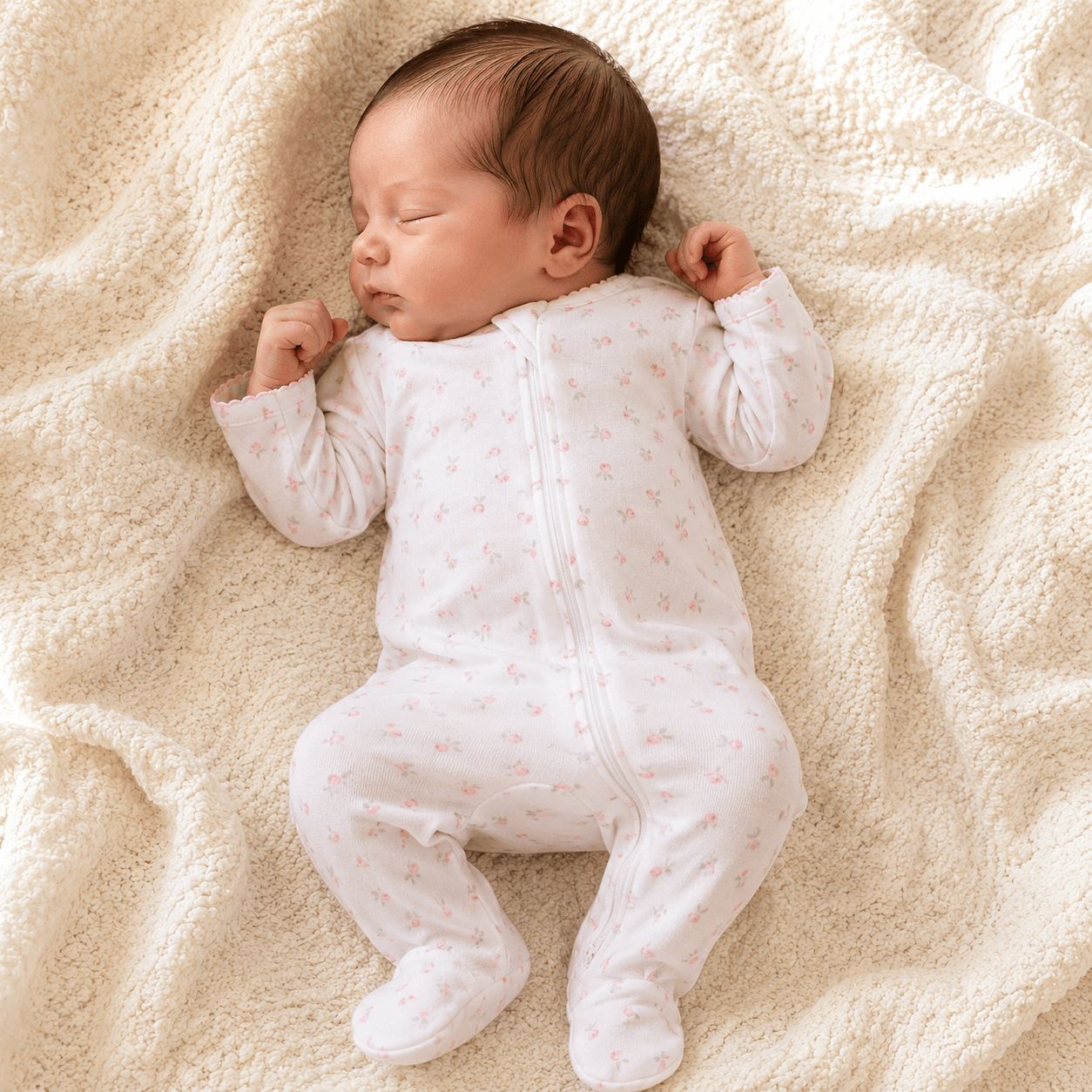 Juliette's Classics Print Zip Footie - Magnolia BabyFootie