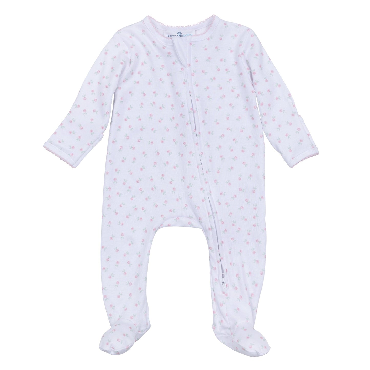 Juliette's Classics Print Zip Footie - Magnolia Baby Girl