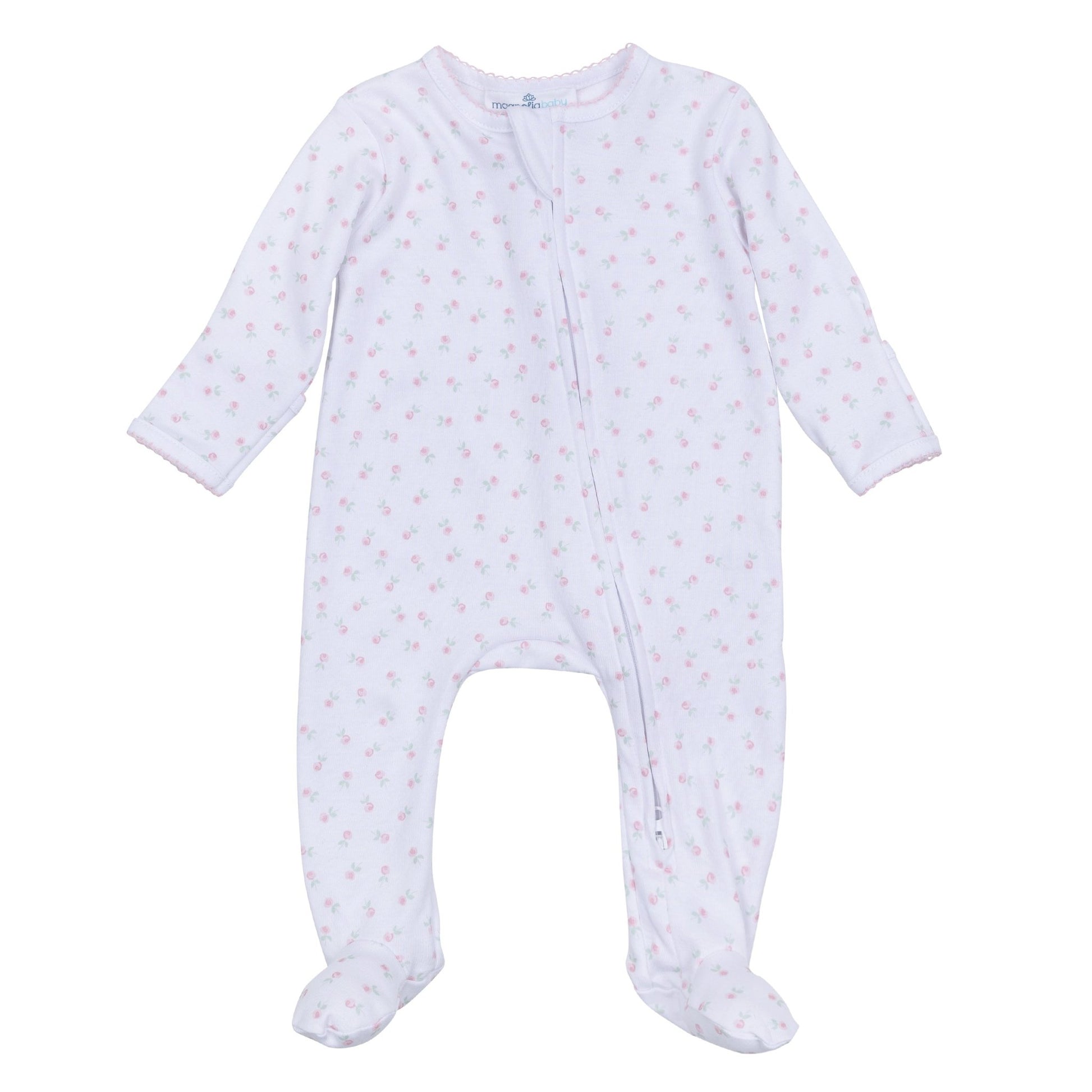 Juliette's Classics Print Zip Footie - Magnolia Baby Girl