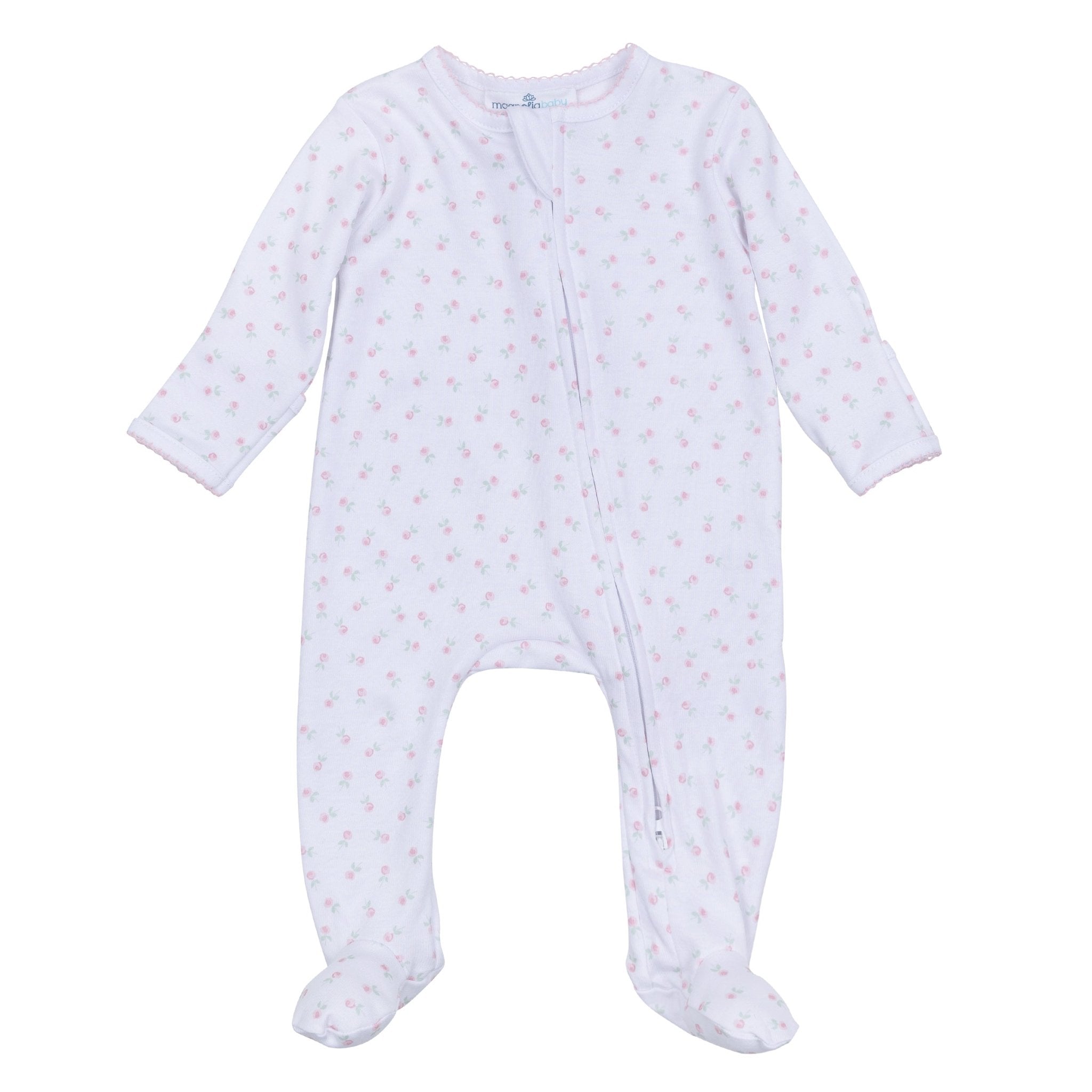Juliette's Classics Print Zip Footie - Magnolia Baby Girl