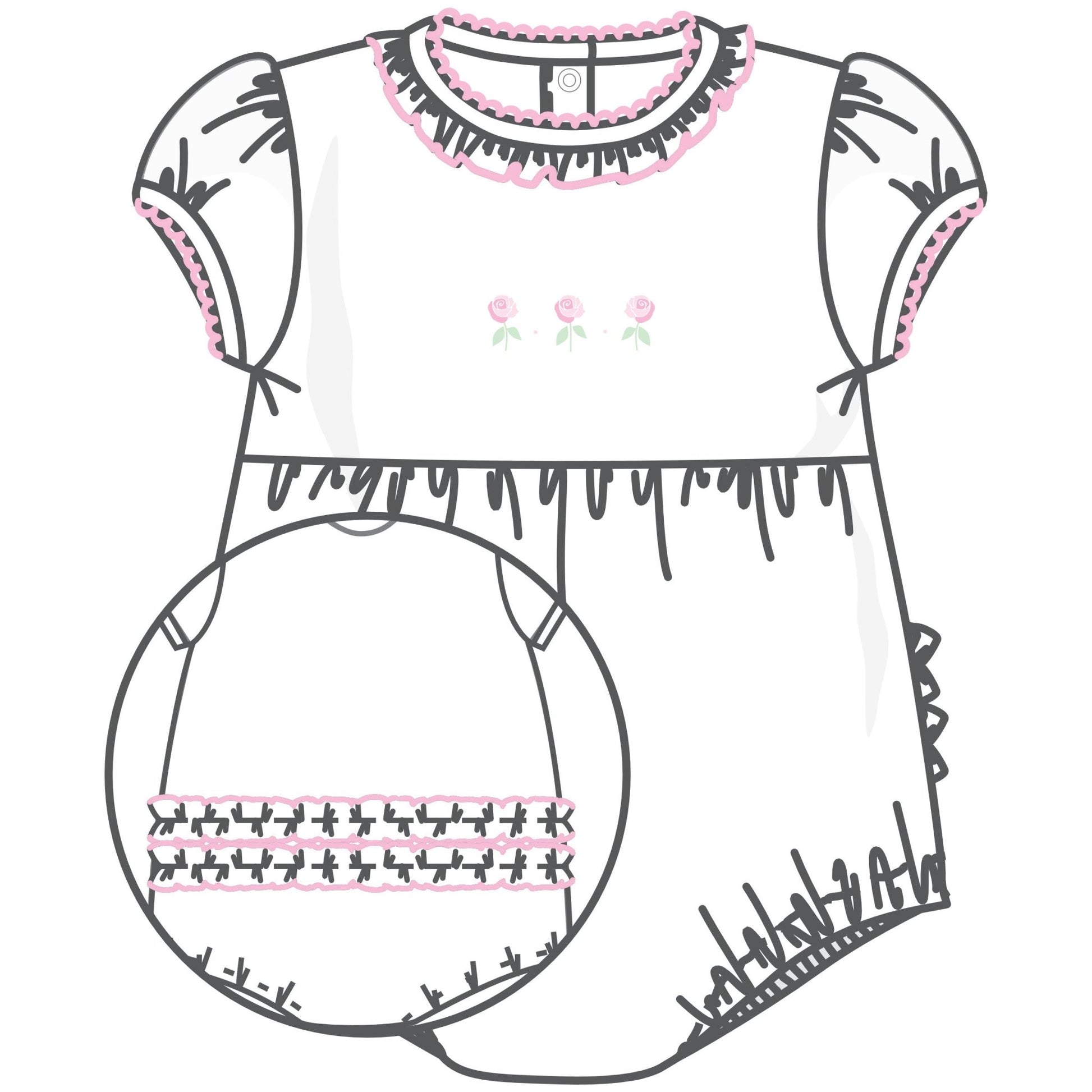 Juliette's Classics Ruffle Short Sleeve Bubble - Magnolia BabyBubble