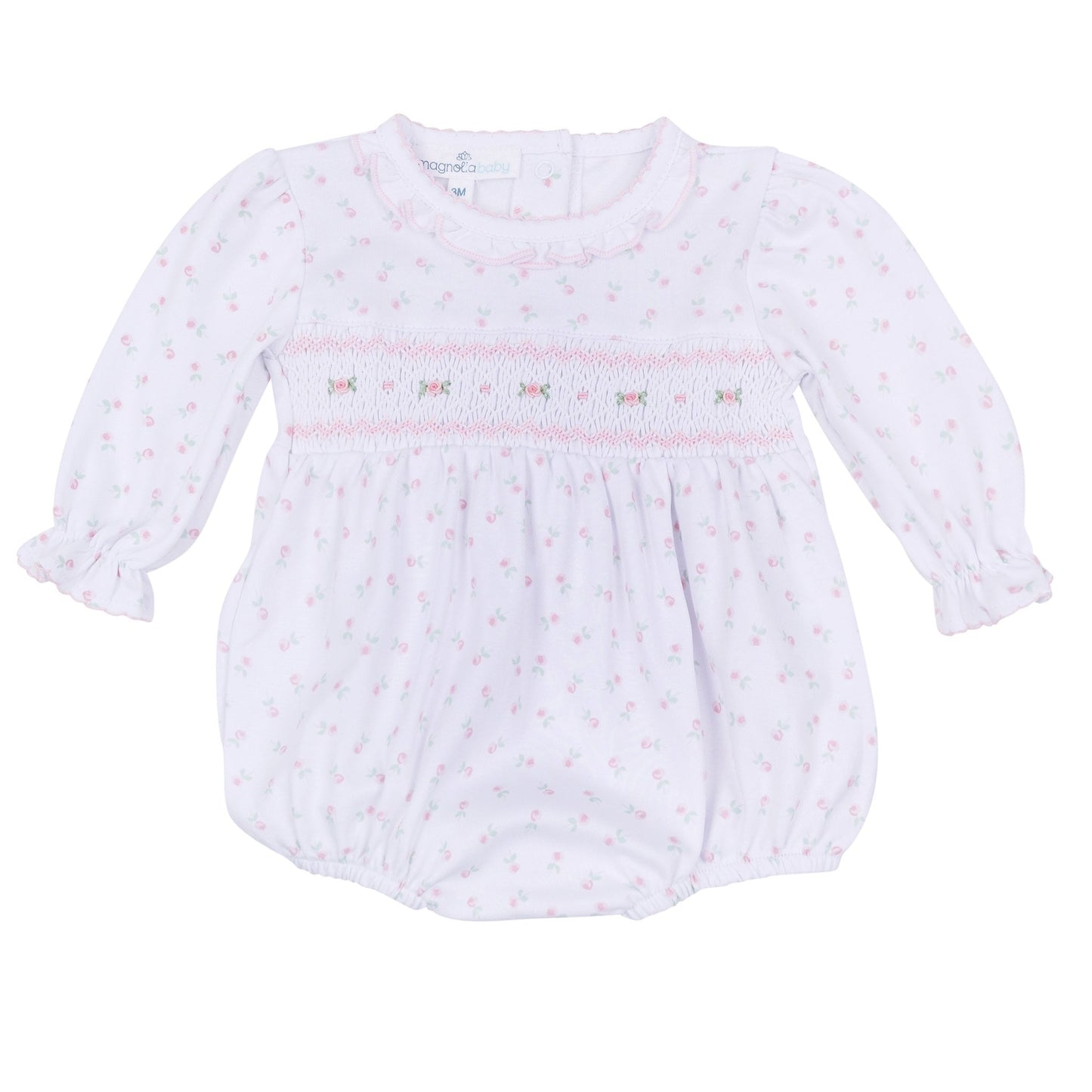 Juliette's Classics Smocked Print Long Sleeve Bubble - Magnolia BabyBubble