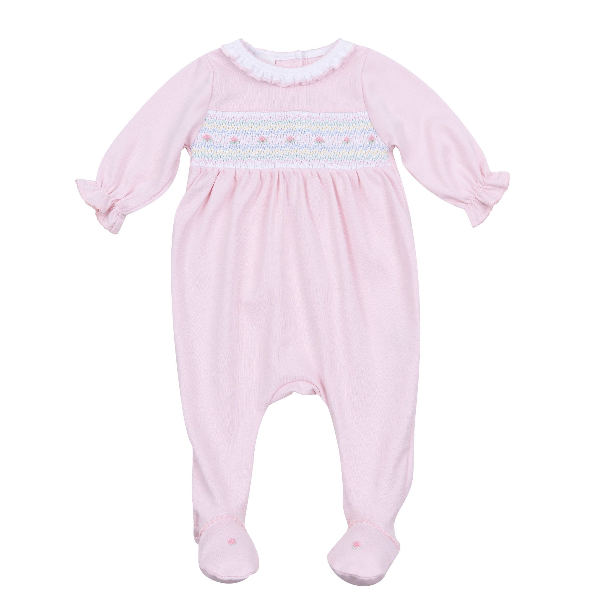 Magnolia Baby_Junie's Classics Smocked Ruffle Footie_1