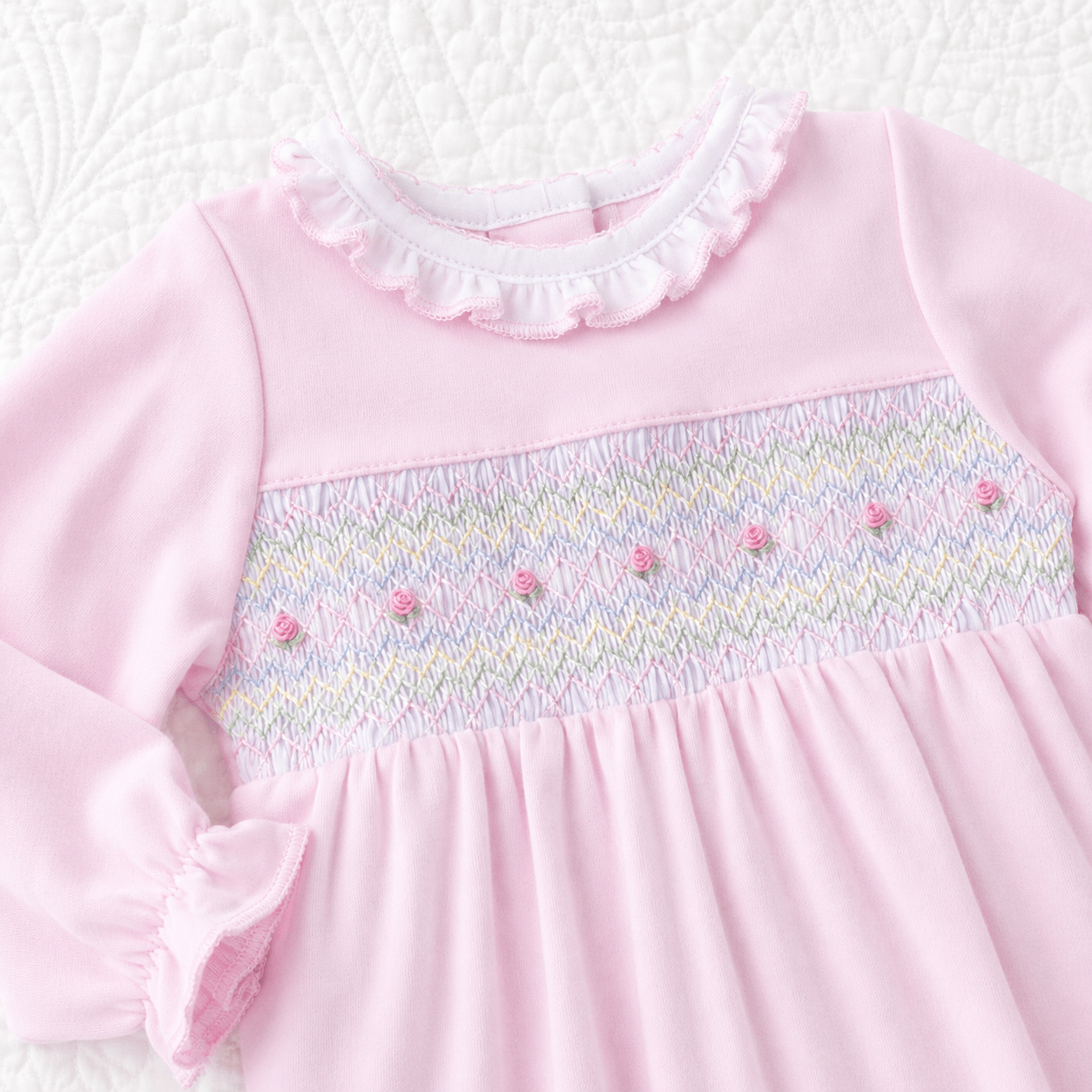 Magnolia Baby_Junie's Classics Smocked Ruffle Footie_2