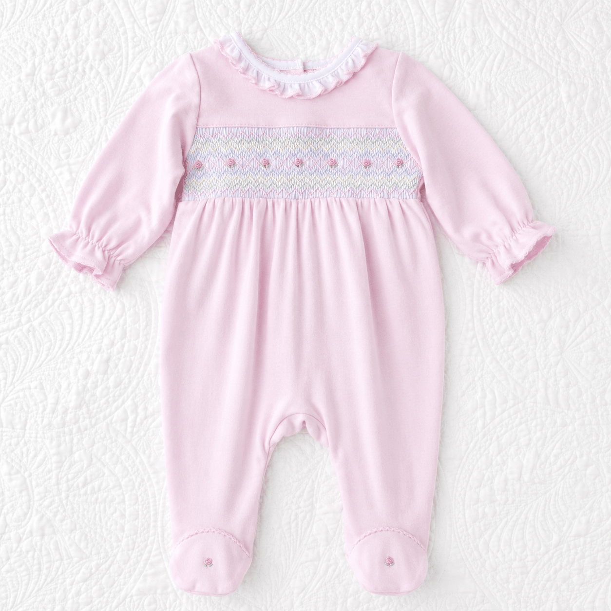 Magnolia Baby_Junie's Classics Smocked Ruffle Footie_4