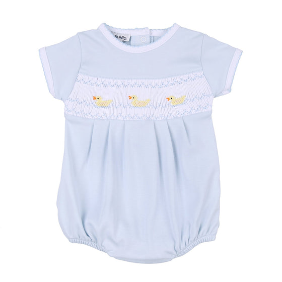 Just Ducky Classics Blue Smocked Bubble - Magnolia BabyBubble