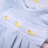 Just Ducky Classics Blue Smocked Bubble - Magnolia BabyBubble
