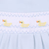 Just Ducky Classics Blue Smocked Infant/Toddler Long Pajamas - Magnolia BabyLong Pajamas