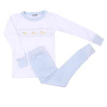  Just Ducky Classics Blue Smocked Infant/Toddler Long Pajamas - Magnolia BabyLong Pajamas
