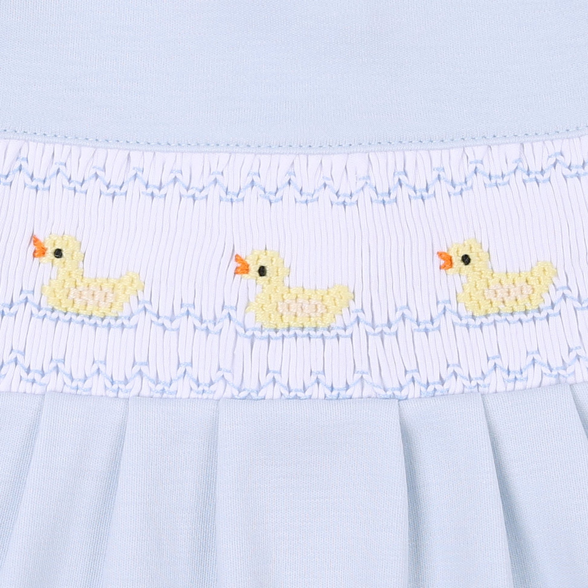 Just Ducky Classics Blue Smocked Short Playsuit - Magnolia BabyShort Playsuit